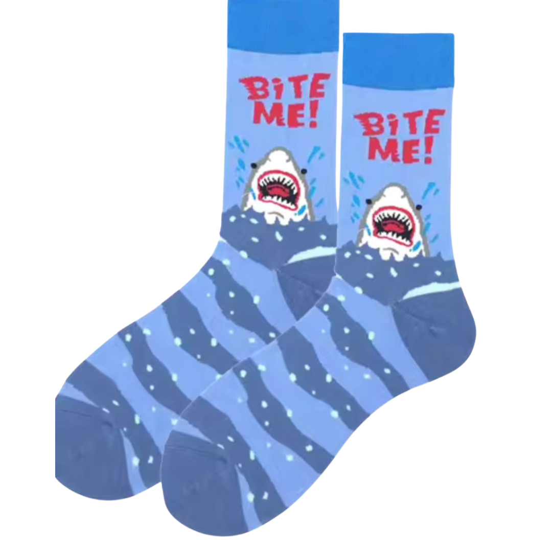 Bite Me Shark Socks