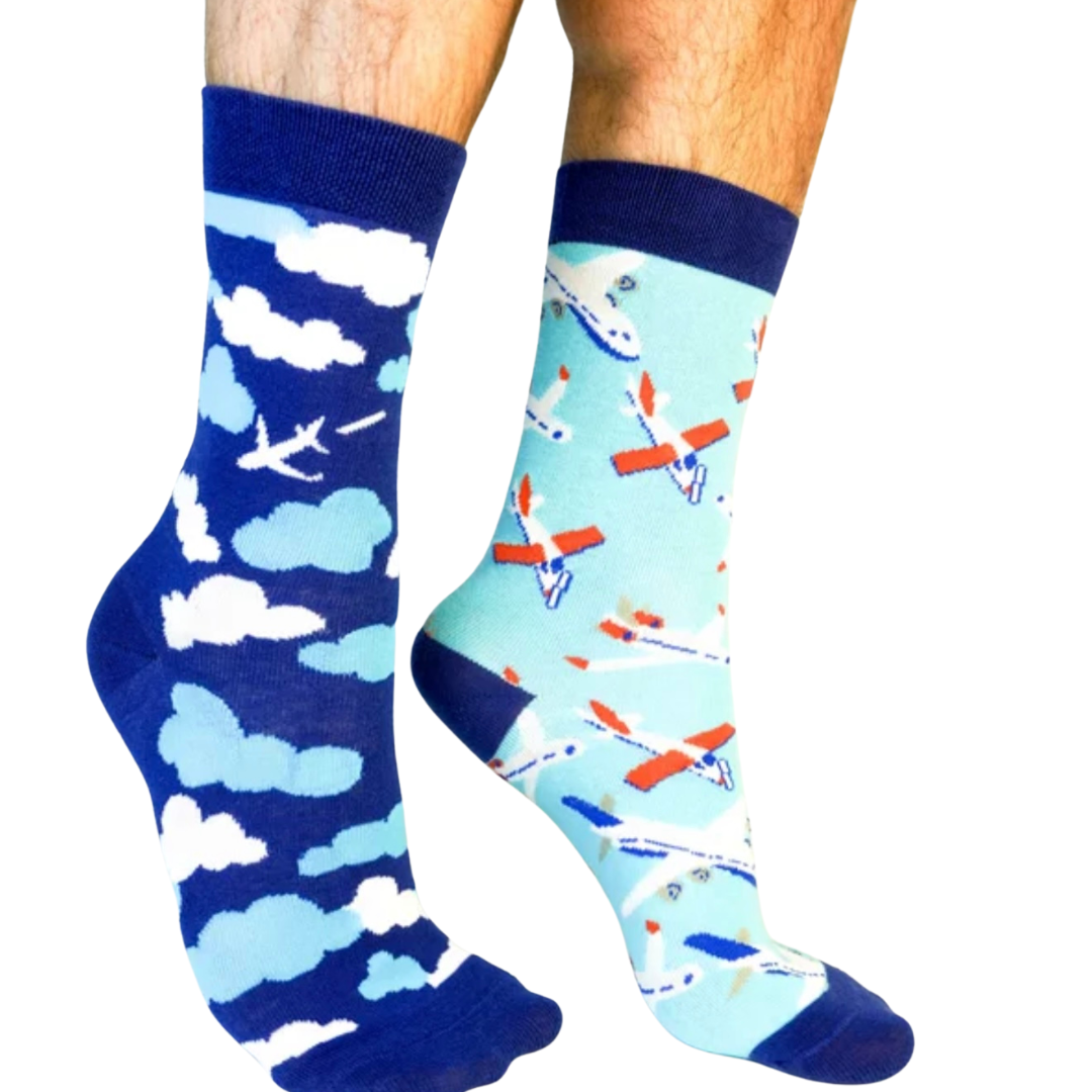 Plane & Cloud ODD Socks