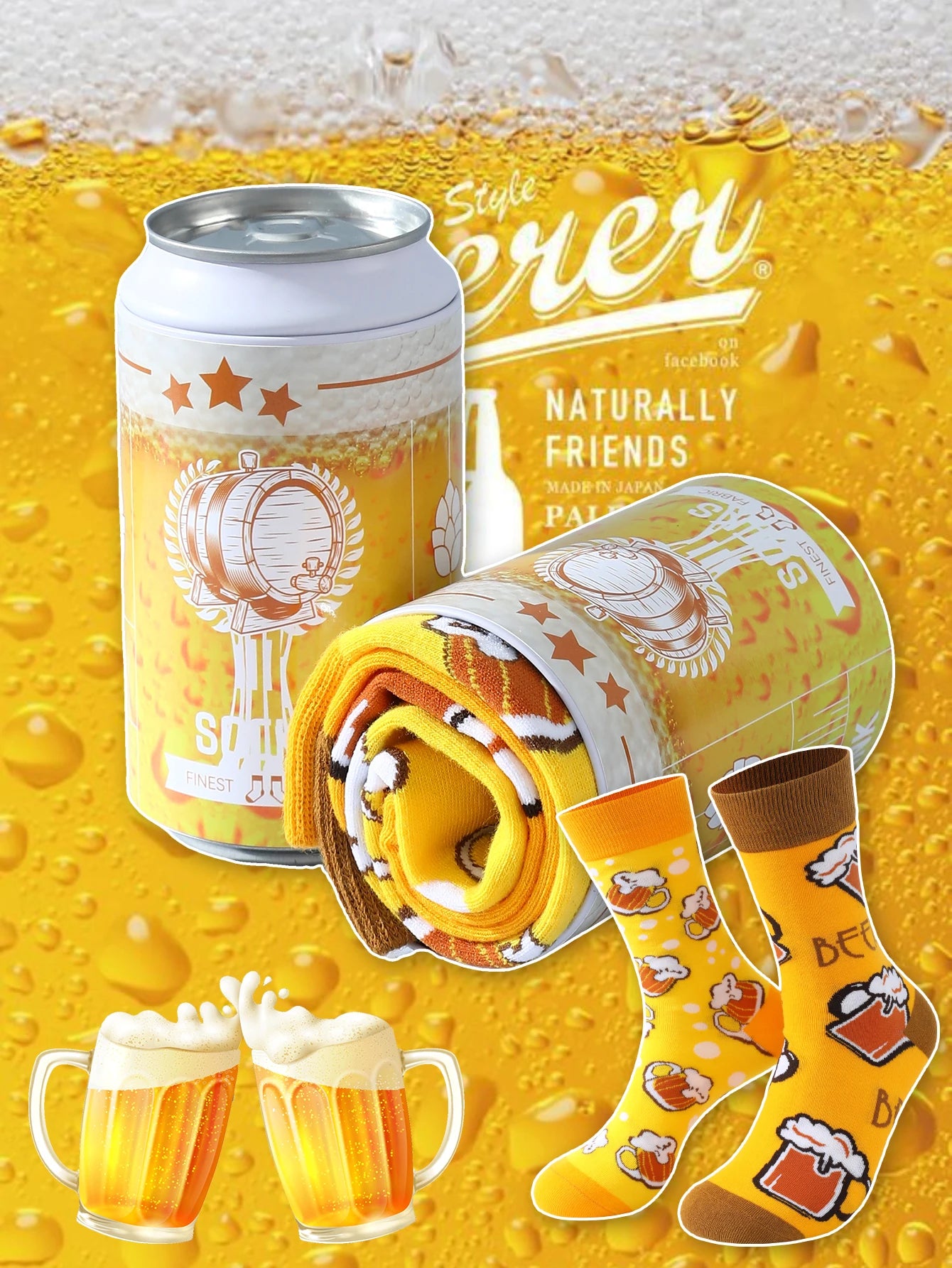 Odd Beer Socks in a Beer Can