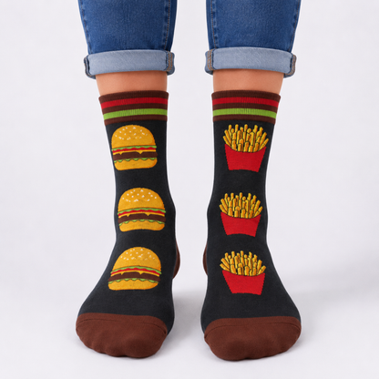 Burgers & Fries Odd Socks