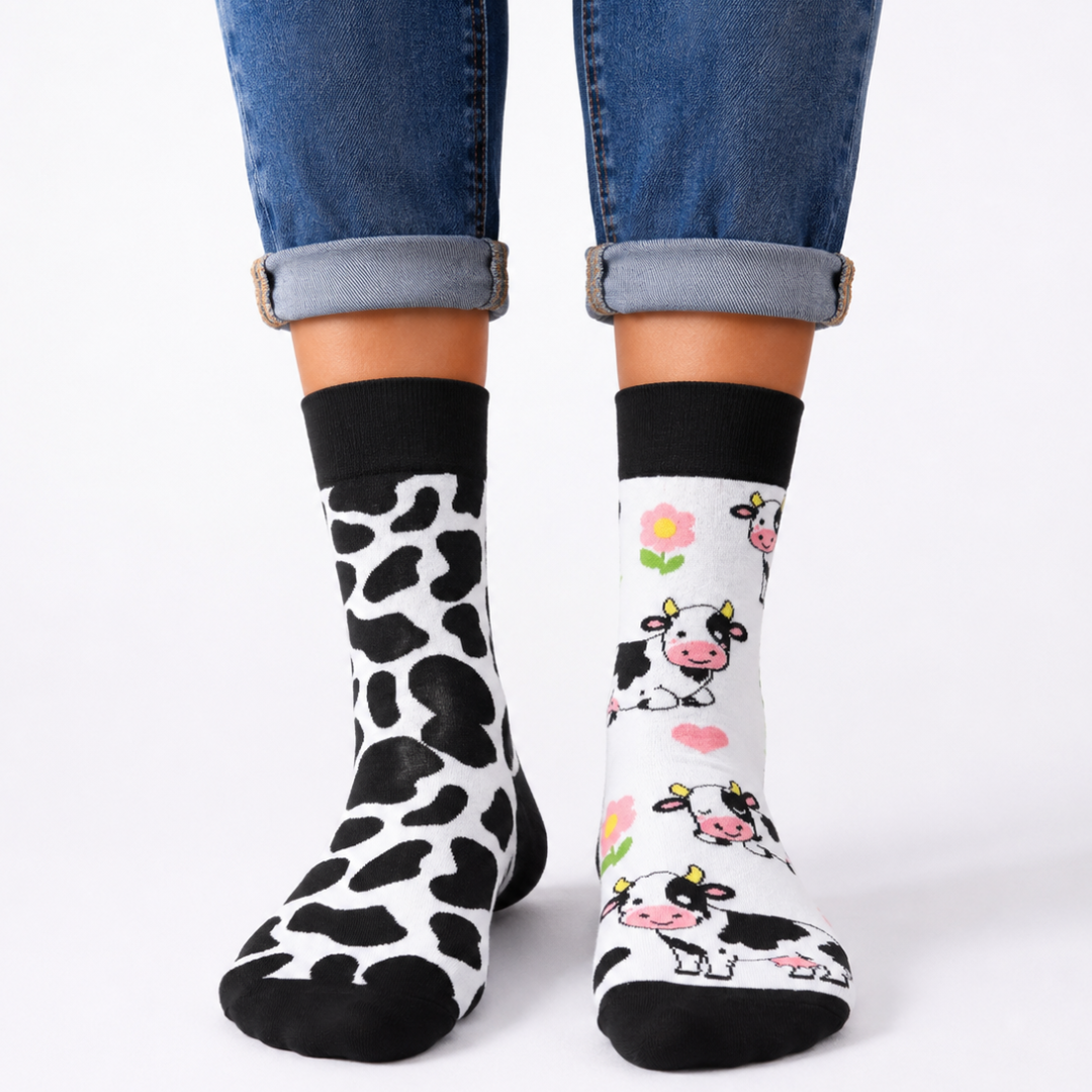 Cow Odd Socks - Organic Cotton