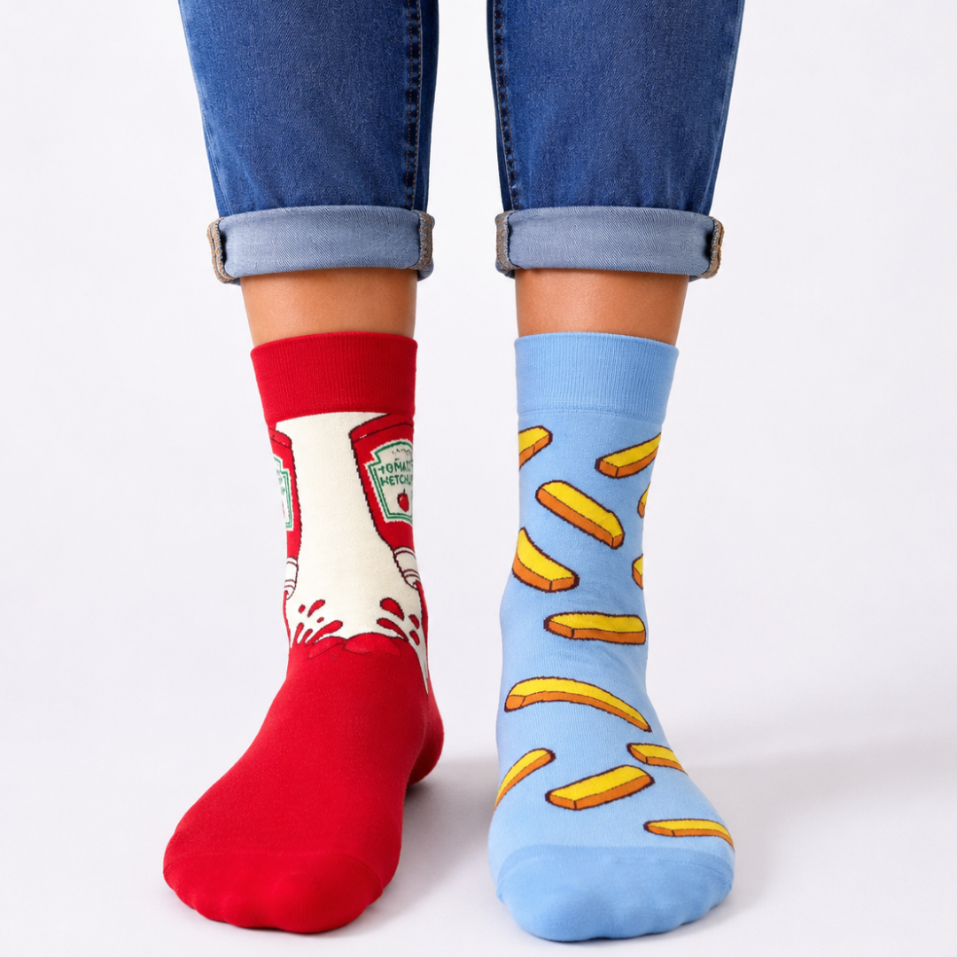 Ketchup & Chips Odd Socks - Organic Cotton