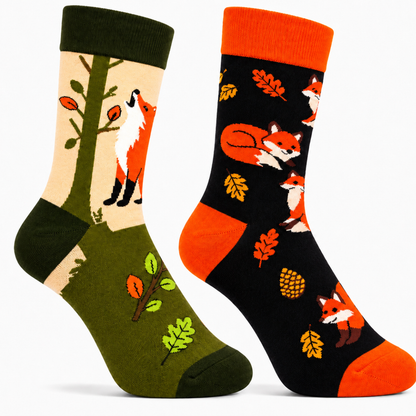 Fox Odd Socks - Organic Cotton