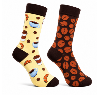 Coffee & Croissant Odd Socks