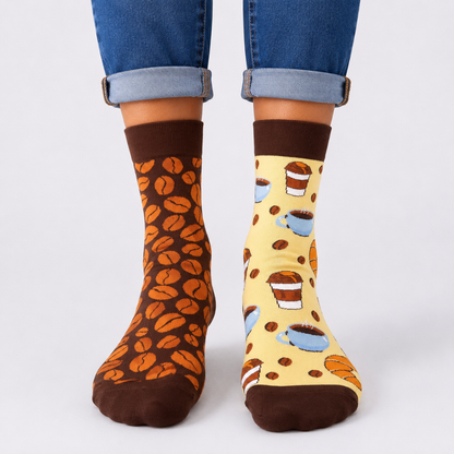 Coffee & Croissant Odd Socks