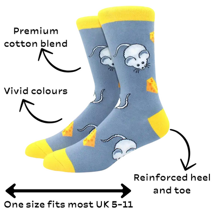 Mouse & Cheese Socks