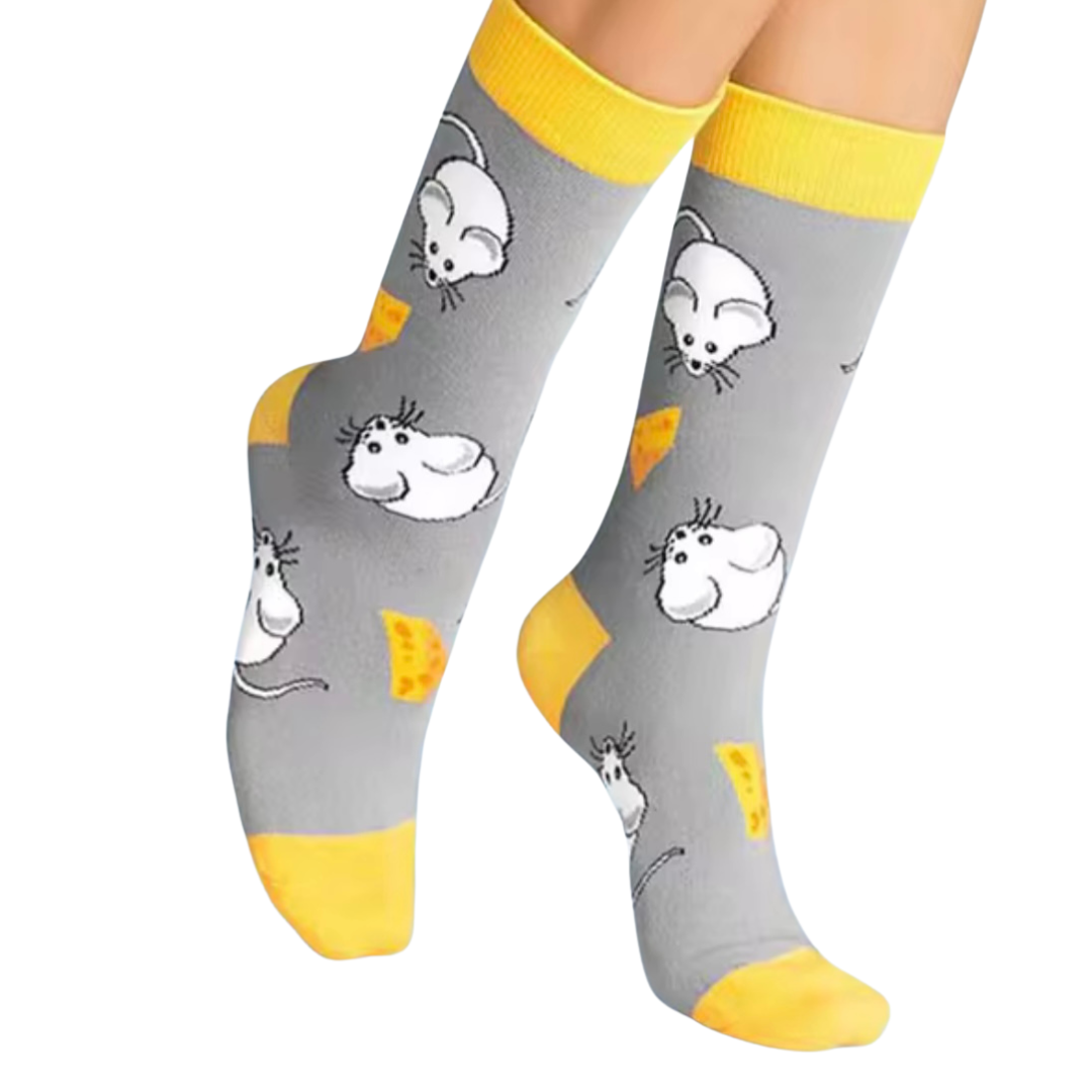 Mouse & Cheese Socks