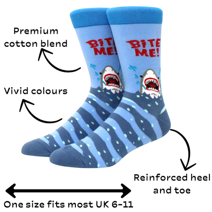 Bite Me Shark Socks