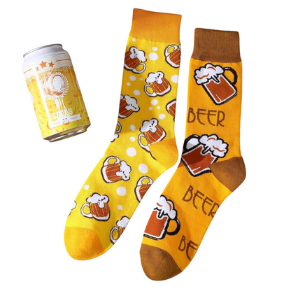 Odd Beer Socks in a Beer Can