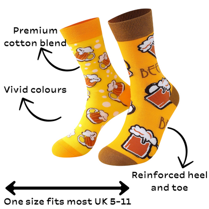 Odd Beer Socks in a Beer Can