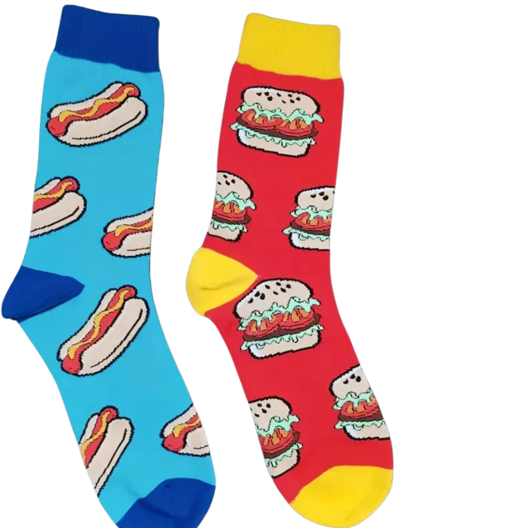 Hot Dogs & Burgers ODD Socks