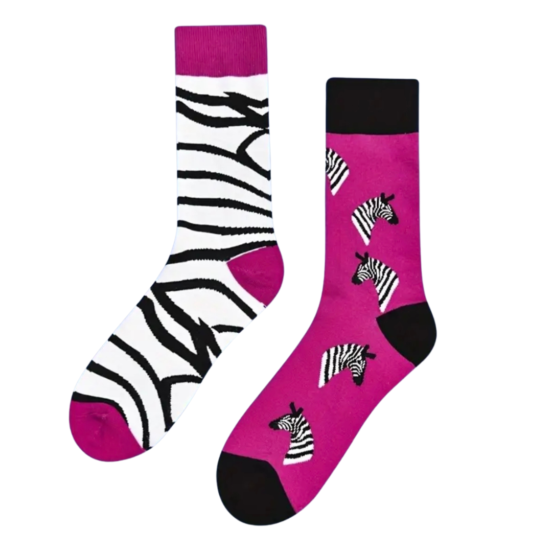 Pink Funky Socks Zebra ODD Socks – Funky sock company