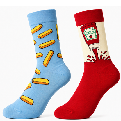 Ketchup & Chips Odd Socks - Organic Cotton