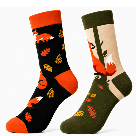 Fox Odd Socks - Organic Cotton
