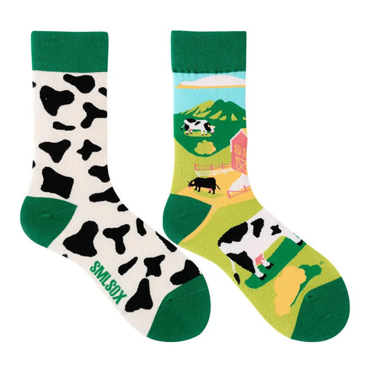 Cow ODD Socks - UK 3-6