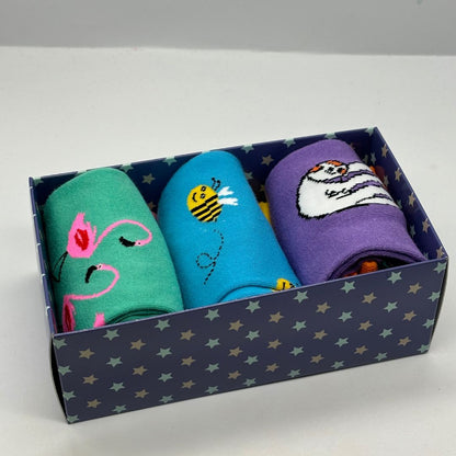 Funky Sock Bright Animal Gift Box UK 5-11