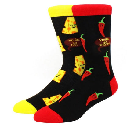 Funky ODD Sock Gift Box - Hotdogs & Burgers, Fries & Shakes and Chilli Cheese UK 5-11