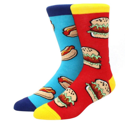 Funky ODD Sock Gift Box - Hotdogs & Burgers, Fries & Shakes and Chilli Cheese UK 5-11