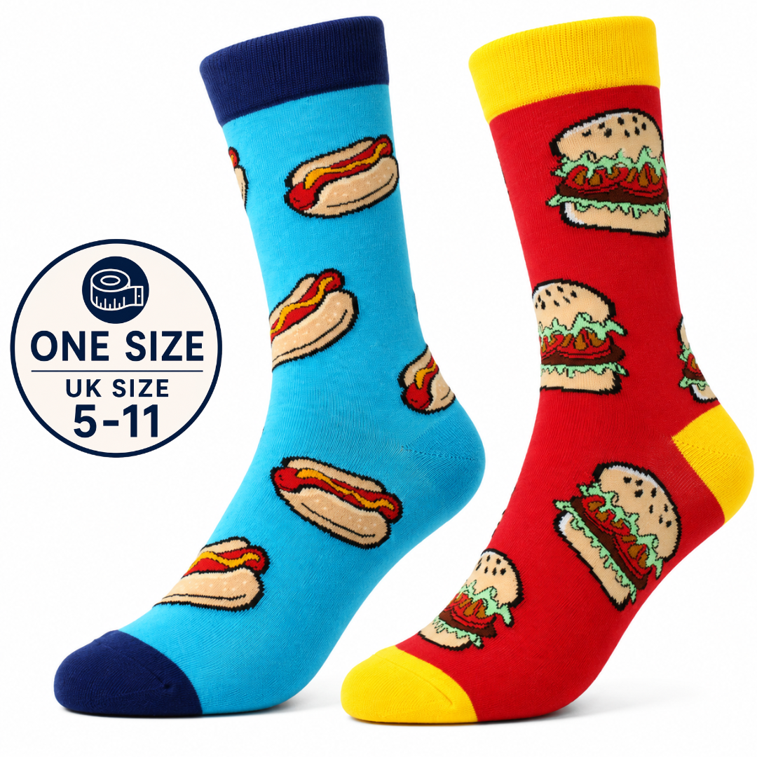 Hot Dogs & Burgers ODD Socks